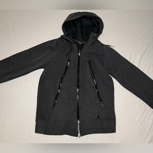 Jordan Men's Charcoal Hooded Performance Jacket